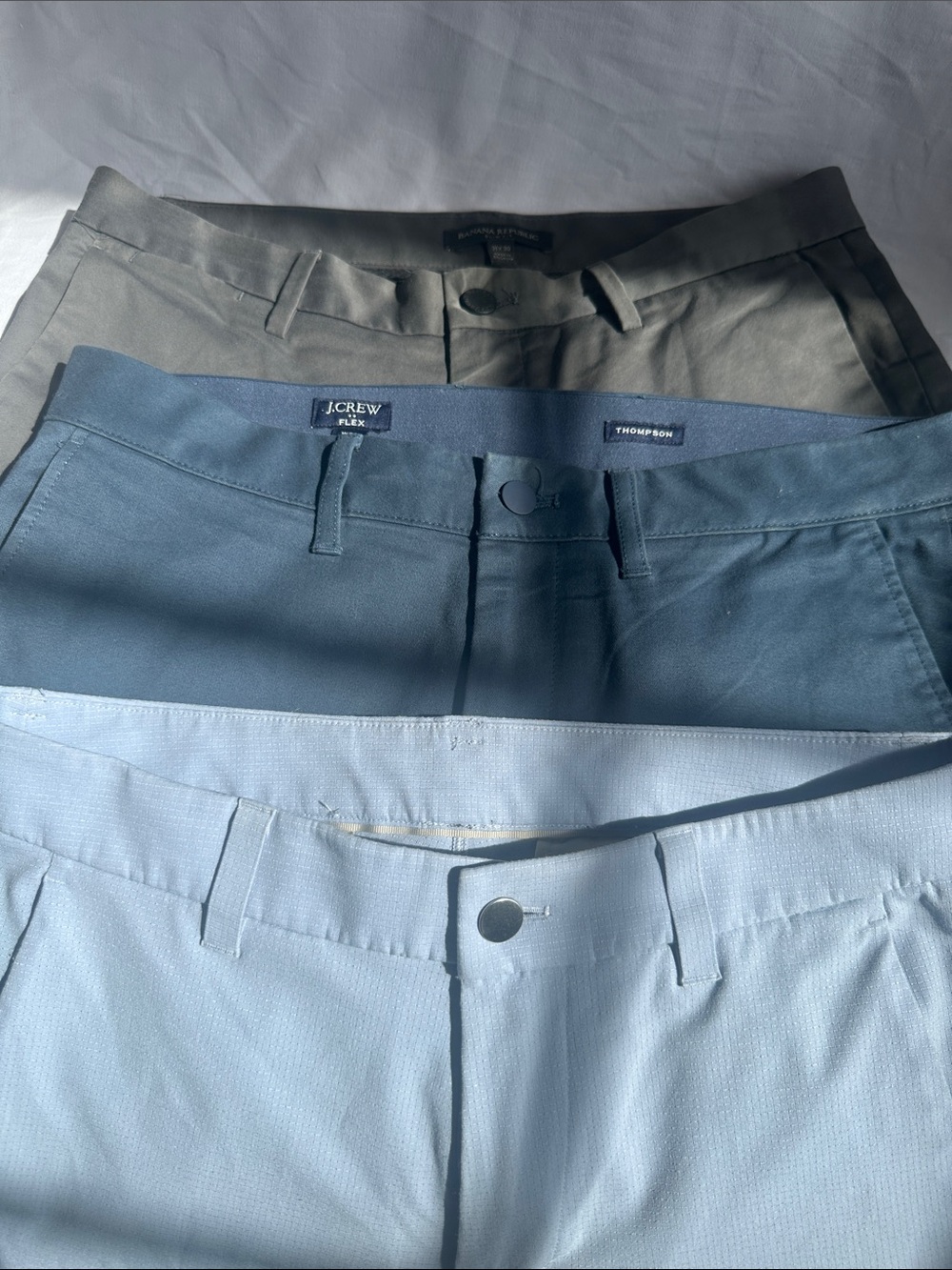 Lot of 3 Men's Pants 31x30 Lululemon, J.Crew Flex Thompson, Banana Republic Slim